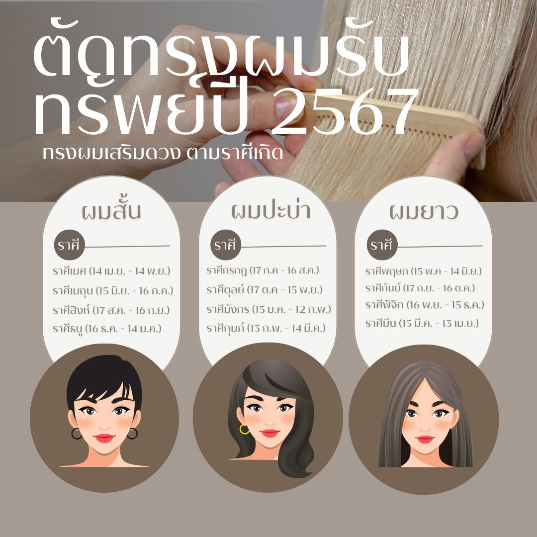 ทรงผมเสริมดวง 2567